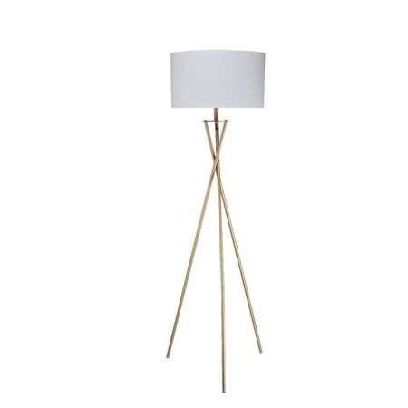Yhior 64.5 in. Ester Matte Gold Hourglass Mid-Century Metal Floor Lamp YH2629510
